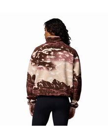 Γυναικεία Μπλούζα Helvetia™ II Printed Cropped Half Snap  ΡΟΥΧΑ