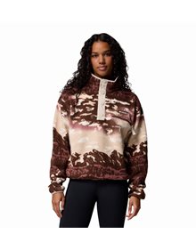 Γυναικεία Μπλούζα Helvetia™ II Printed Cropped Half Snap  ΡΟΥΧΑ